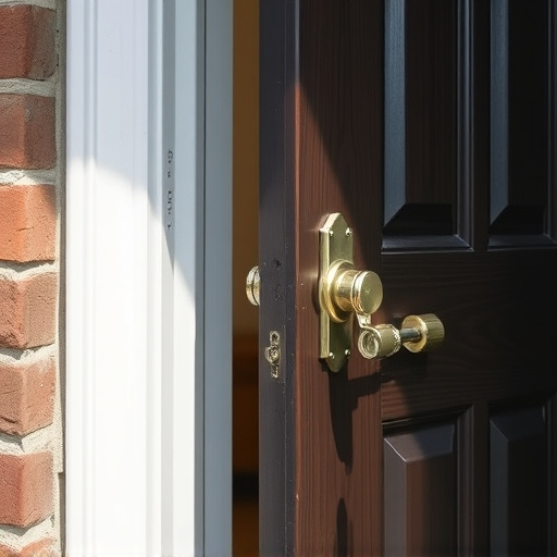 apartment entry secured with bolt lock