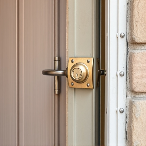 apartment entry secured with bolt lock