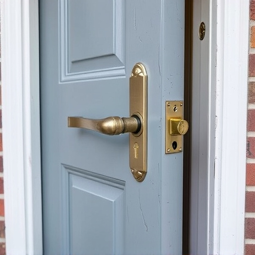 apartment entry secured with bolt lock