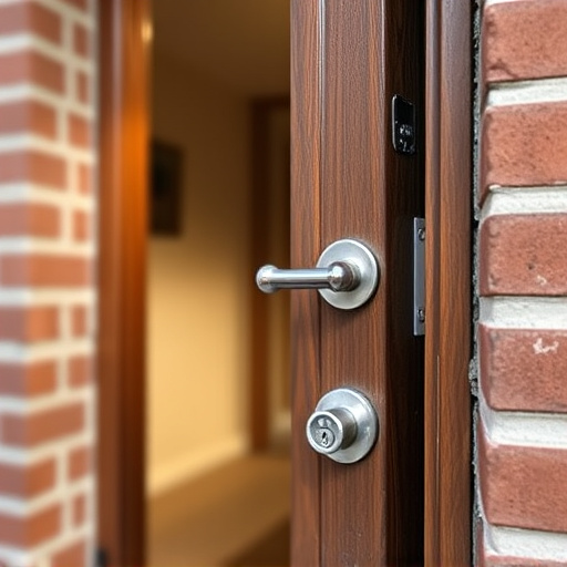apartment entry secured with bolt lock