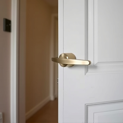 apartment entry secured with bolt lock