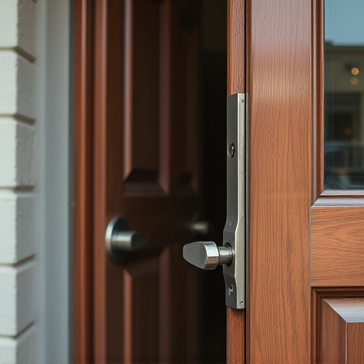 apartment entry secured with bolt lock