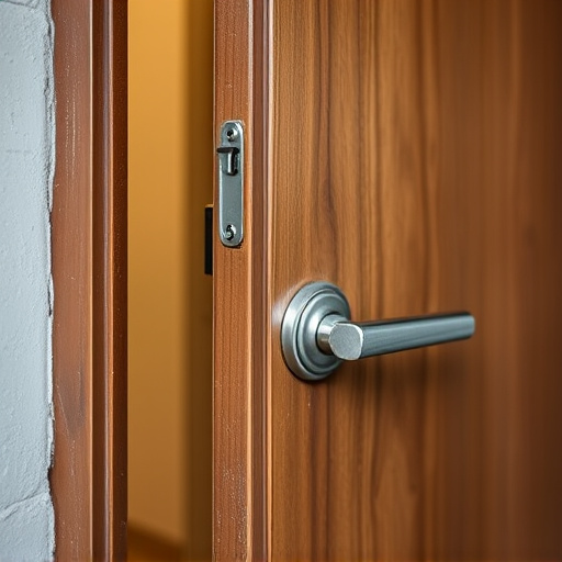 apartment entry secured with bolt lock