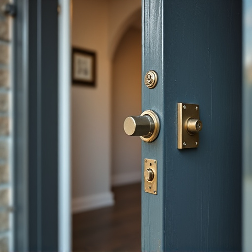apartment entry secured with bolt lock