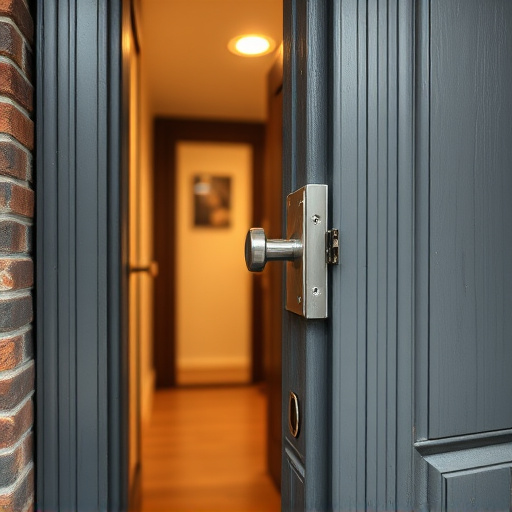 apartment entry secured with bolt lock