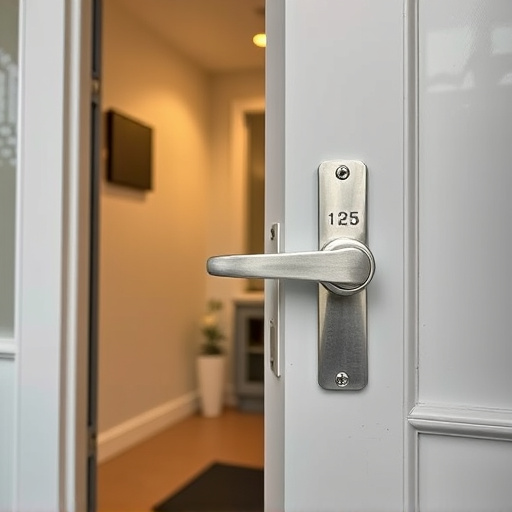 apartment entry secured with bolt lock