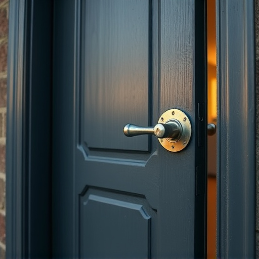 apartment entry secured with bolt lock