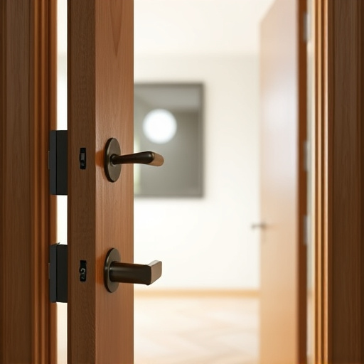 apartment entry secured with bolt lock