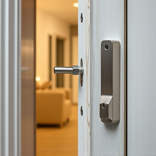 apartment entry secured with bolt lock