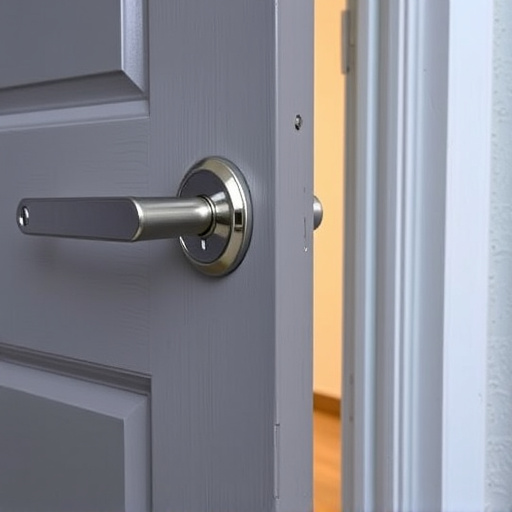 apartment entry secured with bolt lock