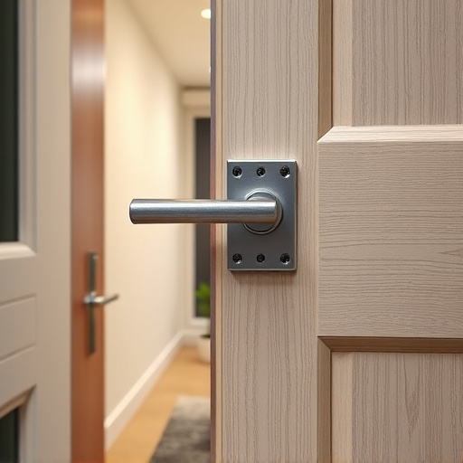 apartment entry secured with bolt lock