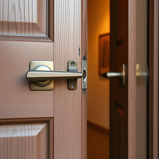apartment entry secured with bolt lock