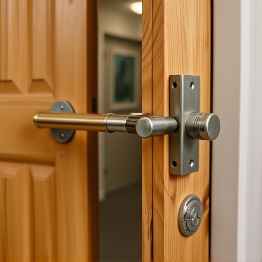 apartment entry secured with bolt lock