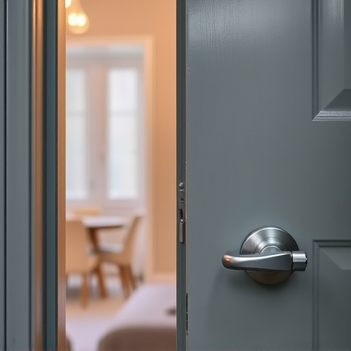apartment entry secured with bolt lock