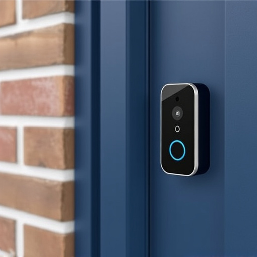 compact wireless doorbell at urban entry