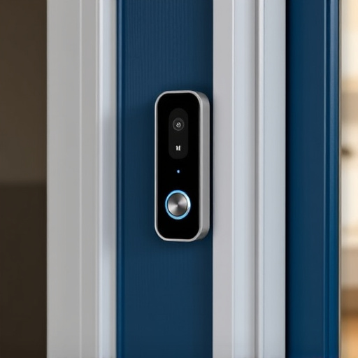 compact wireless doorbell at urban entry