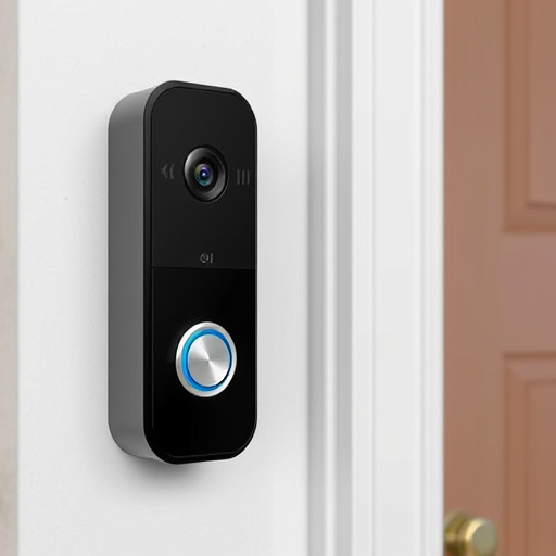 compact wireless doorbell at urban entry