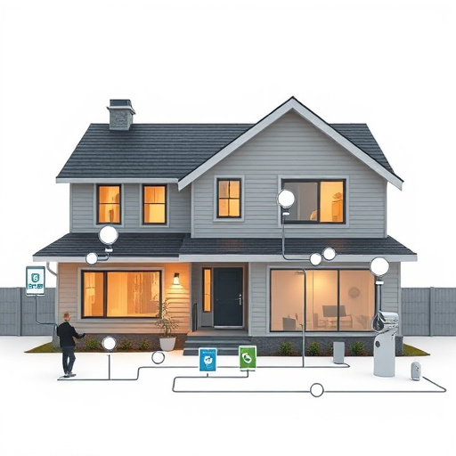 connected smart home with multiple sensors