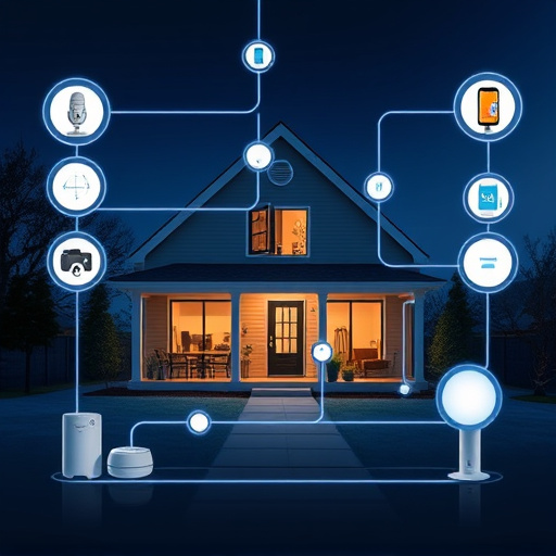 connected smart home with multiple sensors