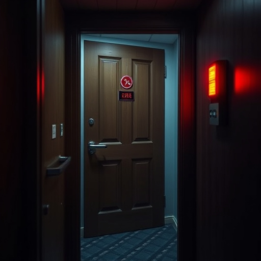 discreet door alarm placed in hostel doorframe