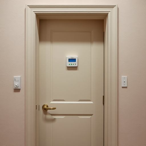 discreet door alarm placed in hostel doorframe