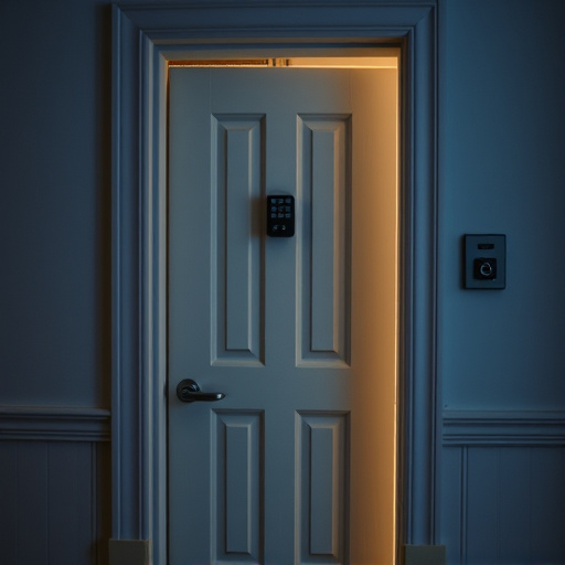 discreet door alarm placed in hostel doorframe