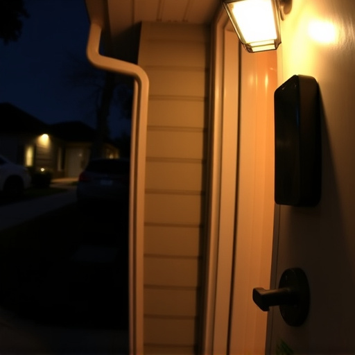 doorbell camera recording visitor at night