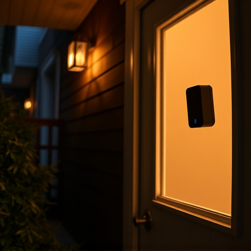 doorbell camera recording visitor at night