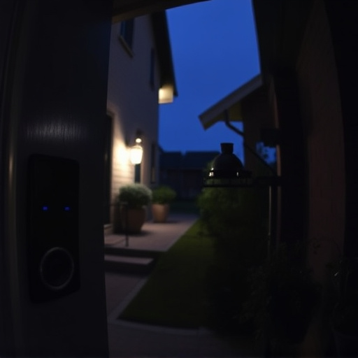 doorbell camera recording visitor at night
