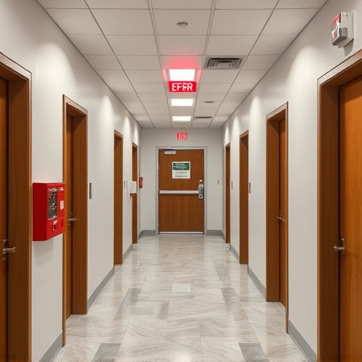 emergency alert system inside hallway