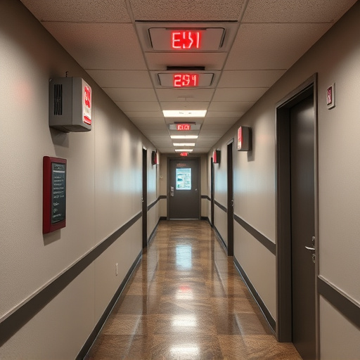 emergency alert system inside hallway