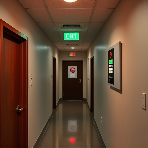 emergency alert system inside hallway