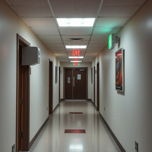 emergency alert system inside hallway