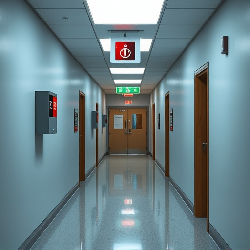 emergency alert system inside hallway