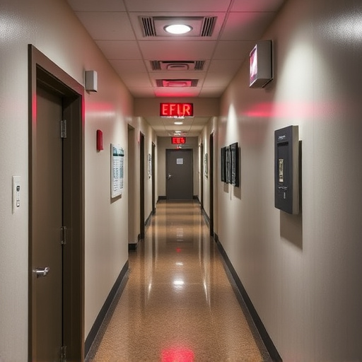 emergency alert system inside hallway