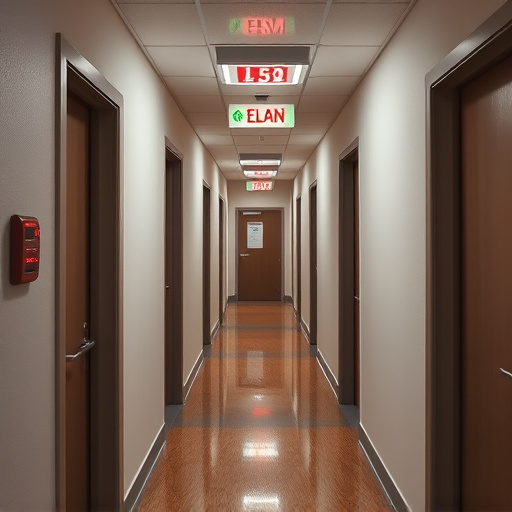 emergency alert system inside hallway