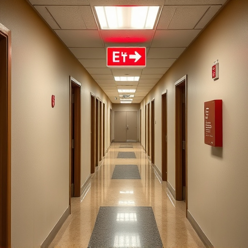 emergency alert system inside hallway