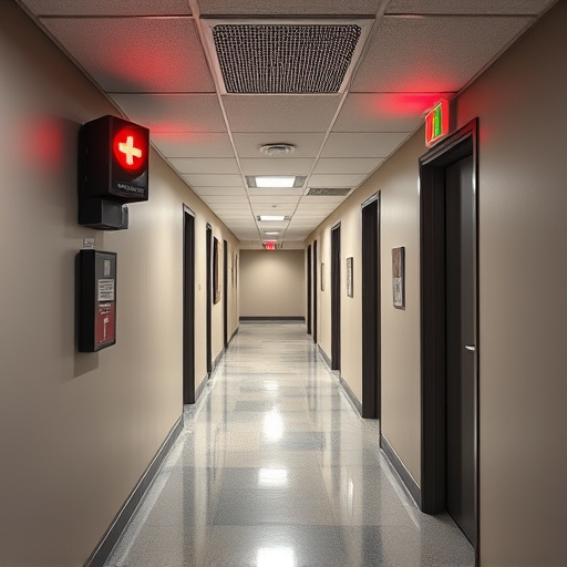 emergency alert system inside hallway