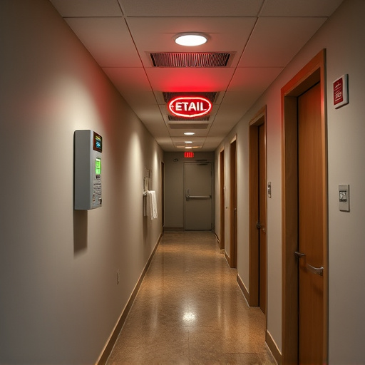 emergency alert system inside hallway