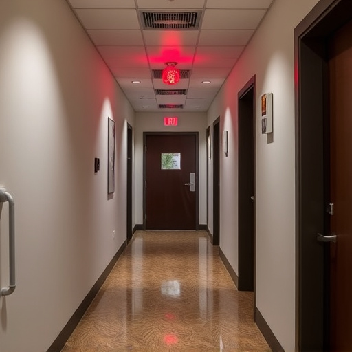emergency alert system inside hallway