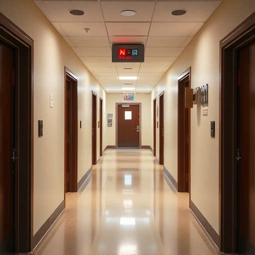 emergency alert system inside hallway