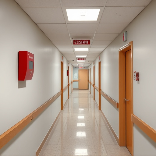 emergency alert system inside hallway