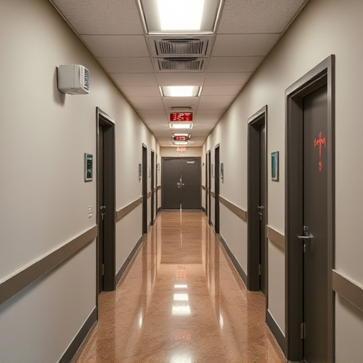 emergency alert system inside hallway
