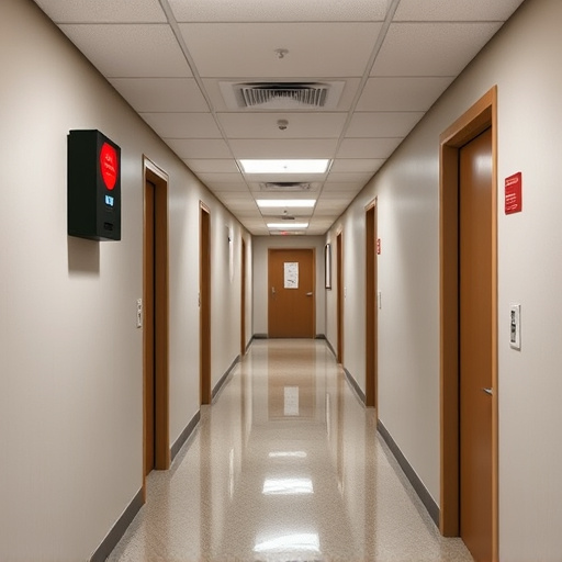 emergency alert system inside hallway
