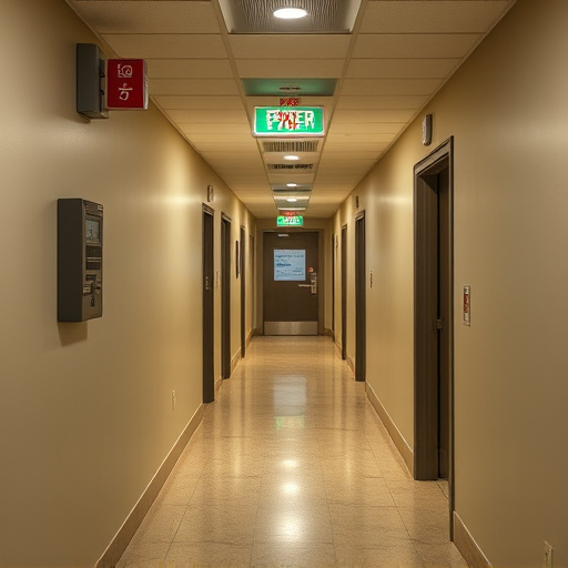emergency alert system inside hallway