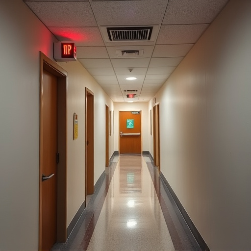 emergency alert system inside hallway