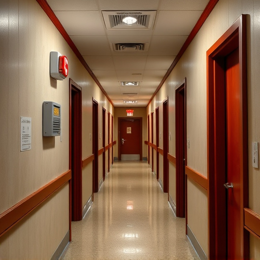emergency alert system inside hallway