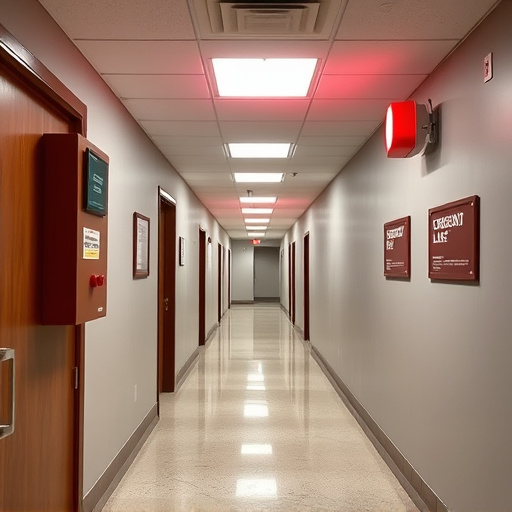 emergency alert system inside hallway