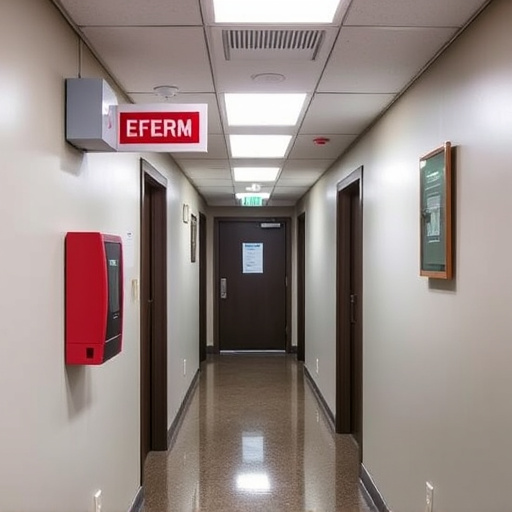 emergency alert system inside hallway