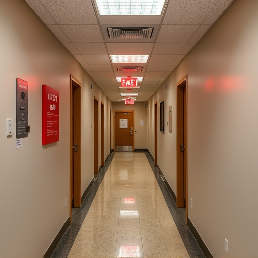 emergency alert system inside hallway
